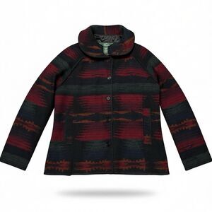 Woolrich Native American Blanket Jacket Aztec Wool Blend Women’s XL